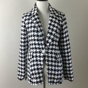 Ellen Tracy Houndstooth Blazer Jacket 2